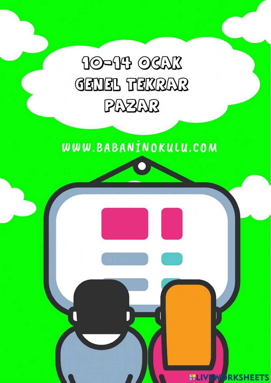 10-14 OCAK GENEL TEKRAR PAZAR