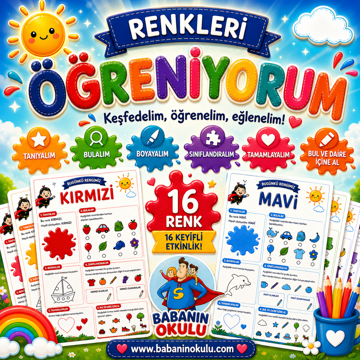 EĞLENCELİ RENK ÇALIŞMALARI