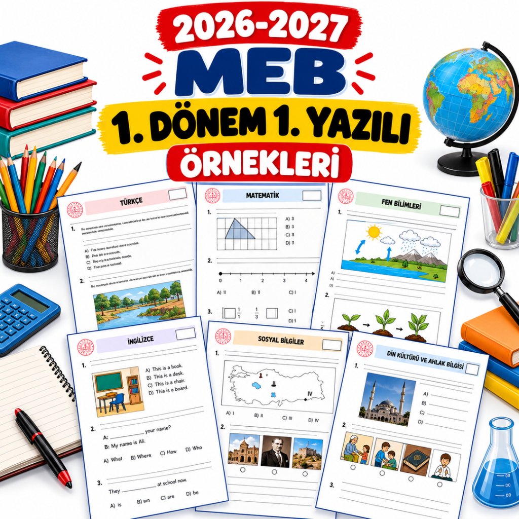 MEB-MEBİ 2026-2027 1. DÖNEM 1. YAZILI ÖRNEKLERİ