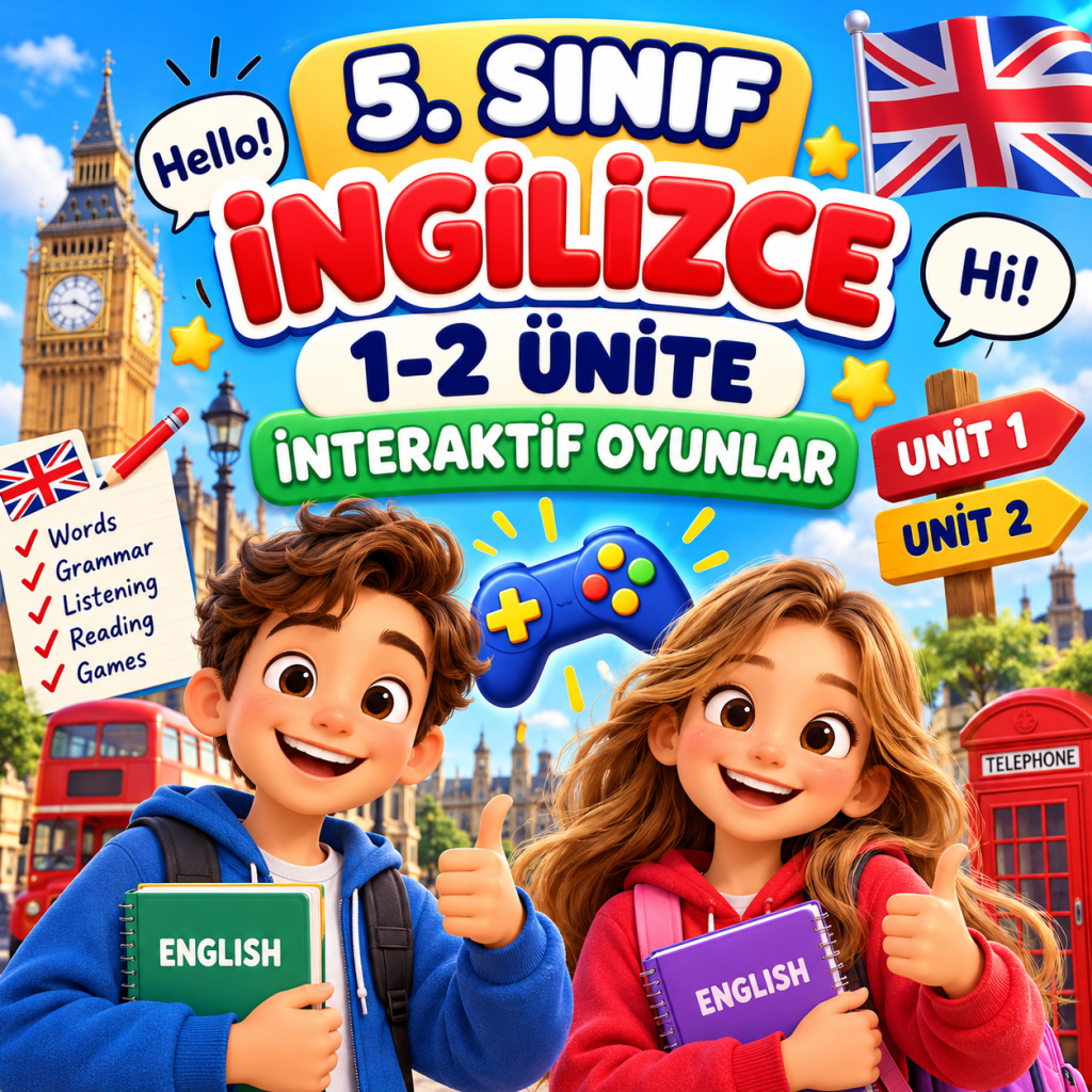 5. SINIF 1-2 ÜNİTE İNTERAKTİF OYUNLAR